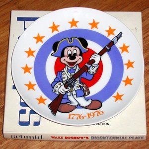 WDW Walt Disney's Bicentennial Plate 1776-1976 by Schmid Brothers LE VEUC NLA